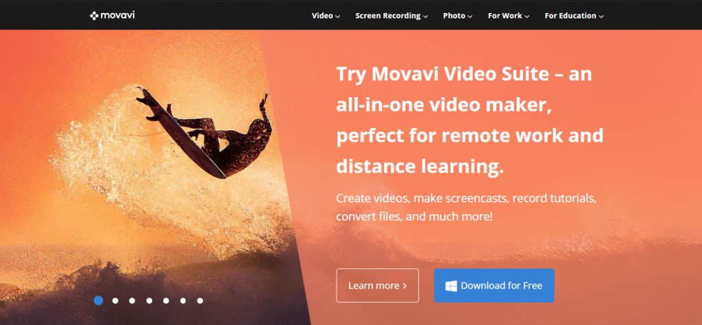 Movavi homepage