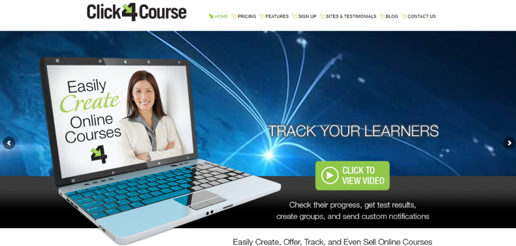 Click Four Course homepage