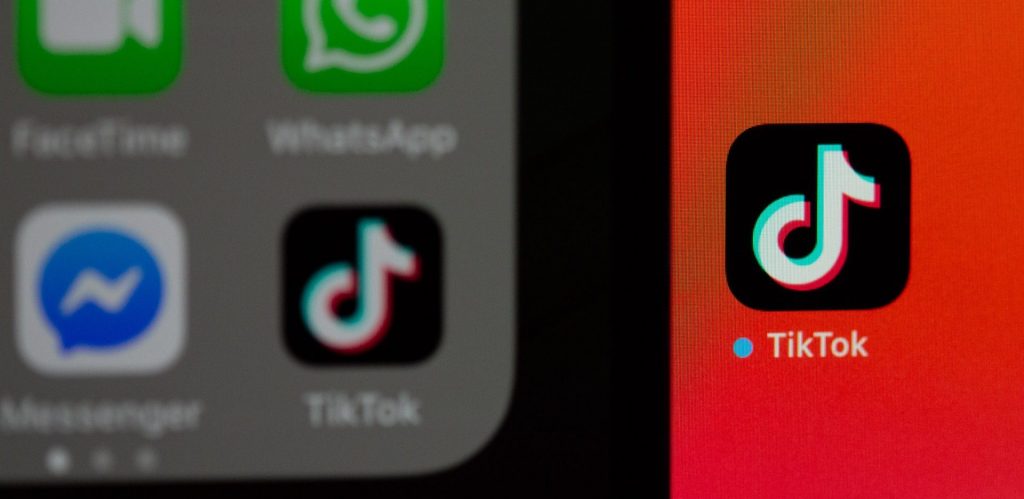 Image of TikTok on screen