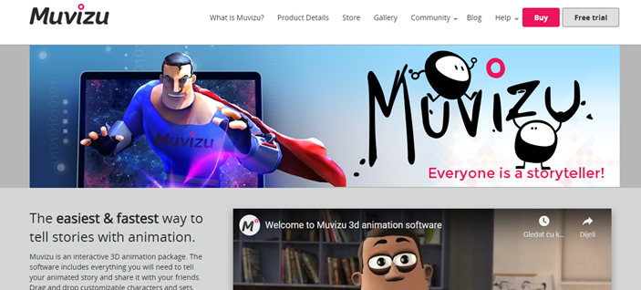 Muvizu homepage