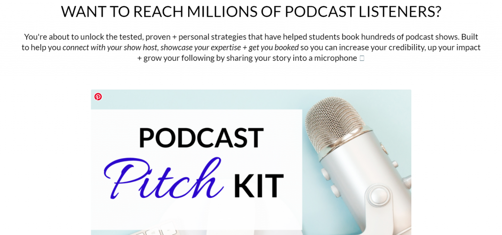 Podcast Pitch Kit homepage