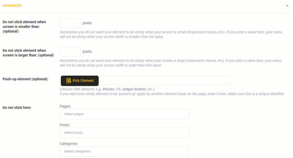 WP Sticky advanced