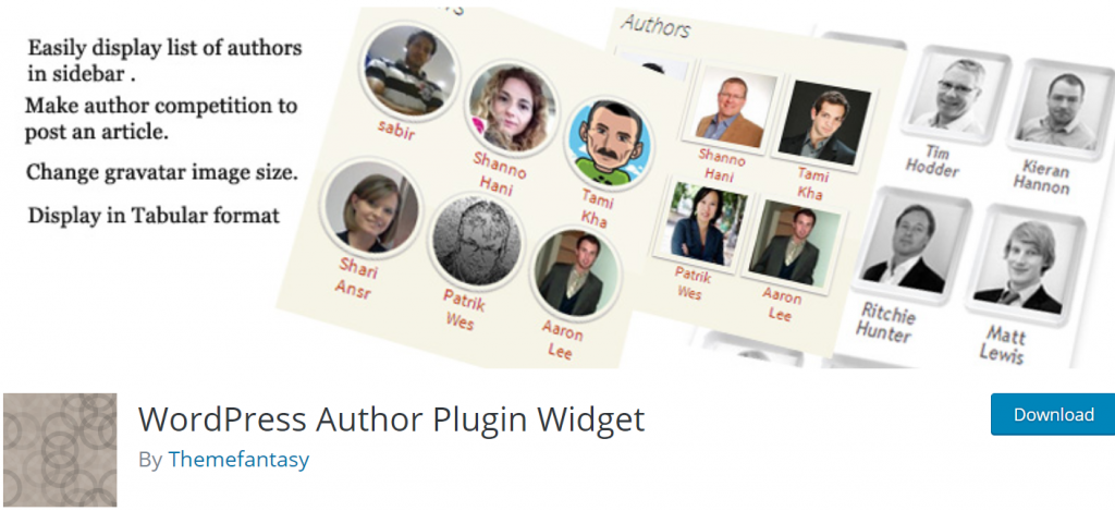 WP Auhtor Plugin Widget banner