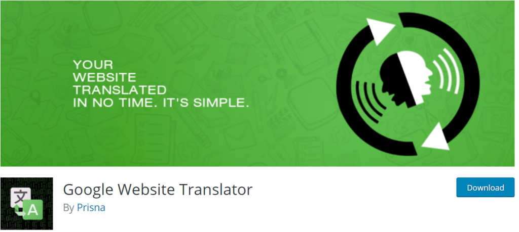 Google Website Translator banner