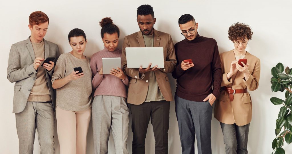 Photo of people using gadgets