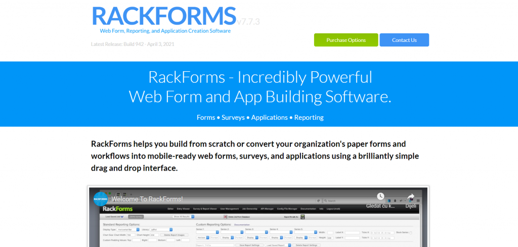 RackForms homepage