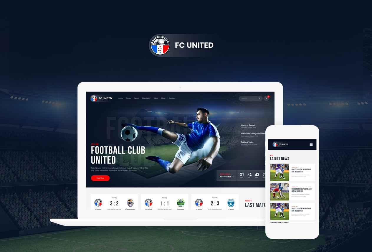 FC United football theme website