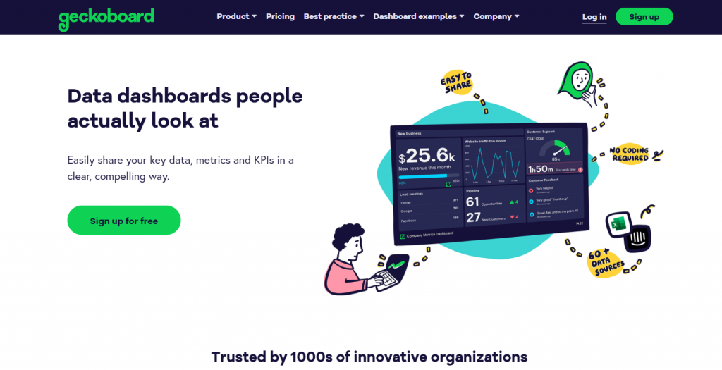 Geckboard homepage