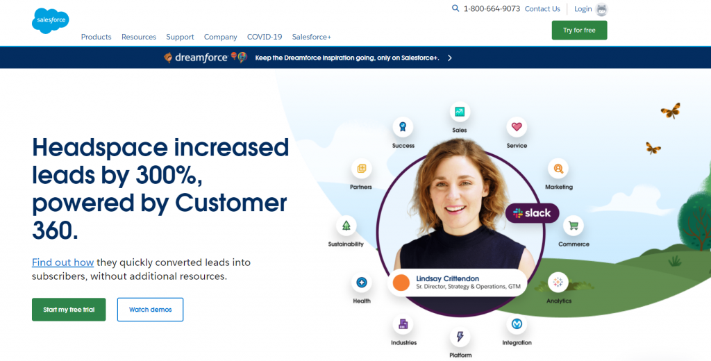 Salesforce homepage
