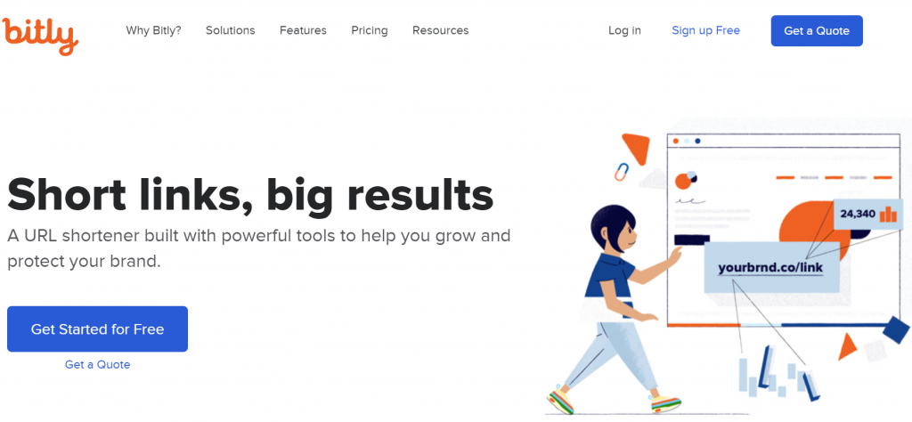 Bitly homepage