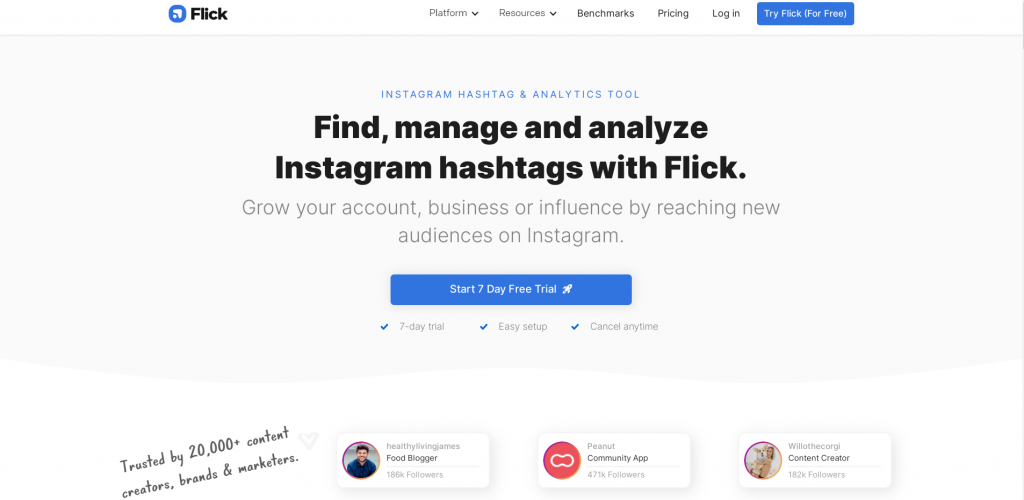 Flick homepage