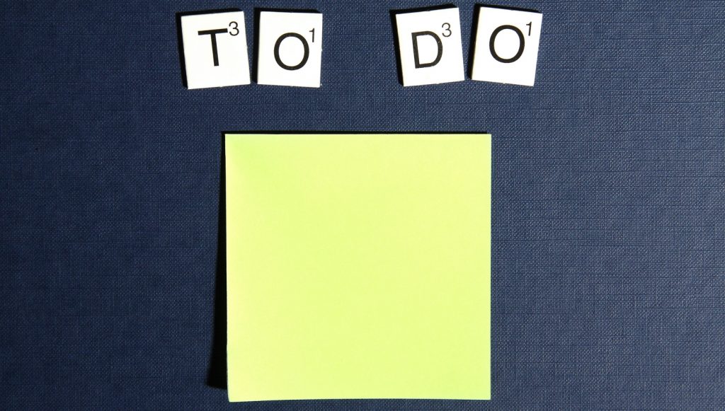 Postit scrabble to do todo