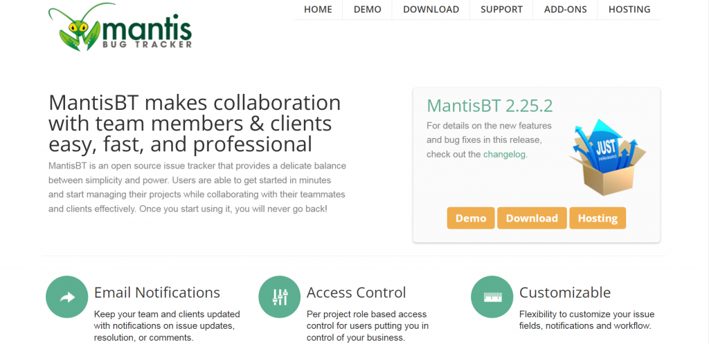 Mantis homepage