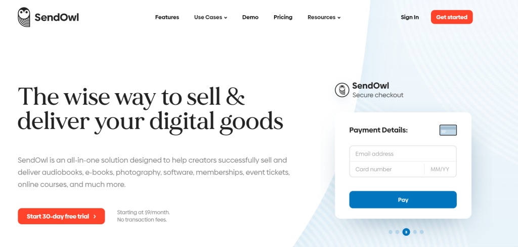 SendOwl website
