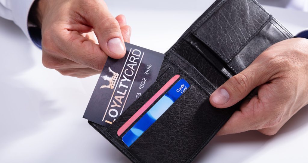 Loyalty card in wallet