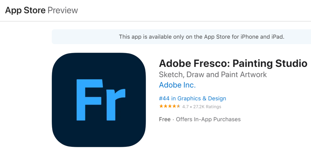 Adobe Fresco banner