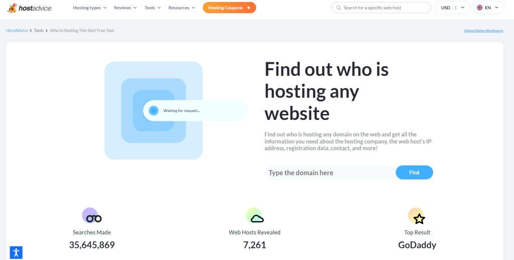 WhoIs Hosting This Site website