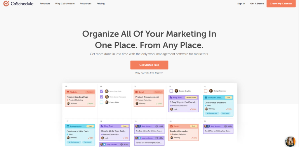 CoSchedule homepage